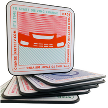 Load image into Gallery viewer, Coasters Made from Recycled Car Parts

